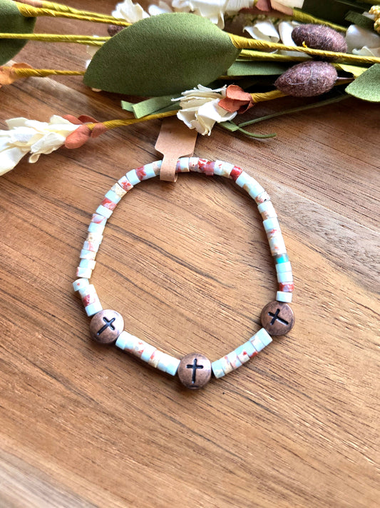 Rustic Cross Bracelet