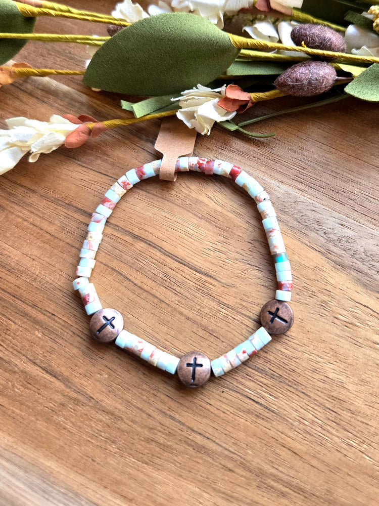 Rustic Cross Bracelet