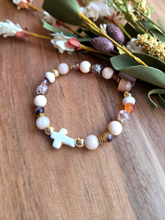 Radiant Faith Neutral Cross Bracelet