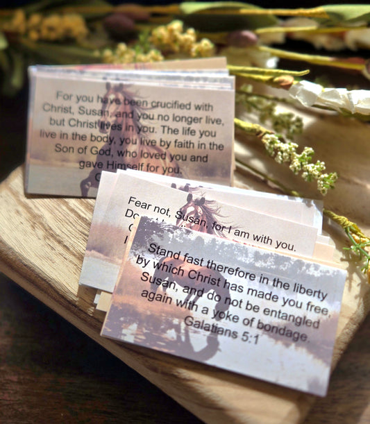 Personalized Scripture Cards - Horse
