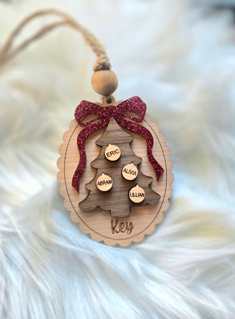 Personalized Family Christmas Tree Ornament
