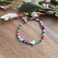Rainbow Faith Bead Cross Bracelet