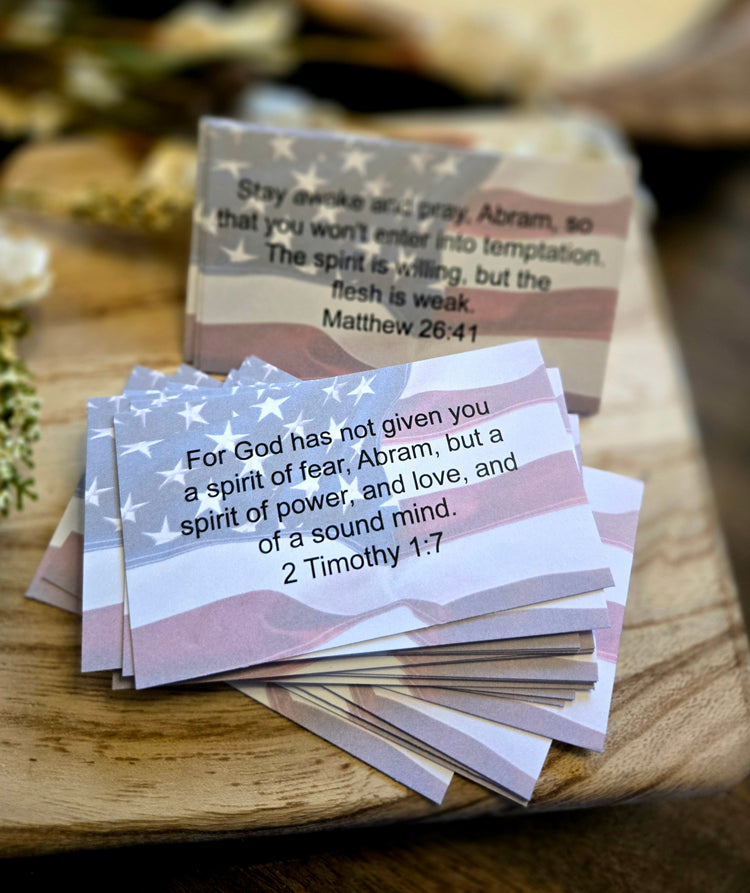 Personalized Scripture Cards - Patriotic