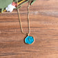 Teal Cross Charm Necklace