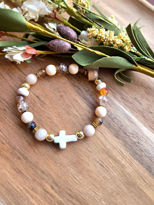 Radiant Faith Neutral Cross Bracelet