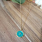 Teal Cross Charm Necklace